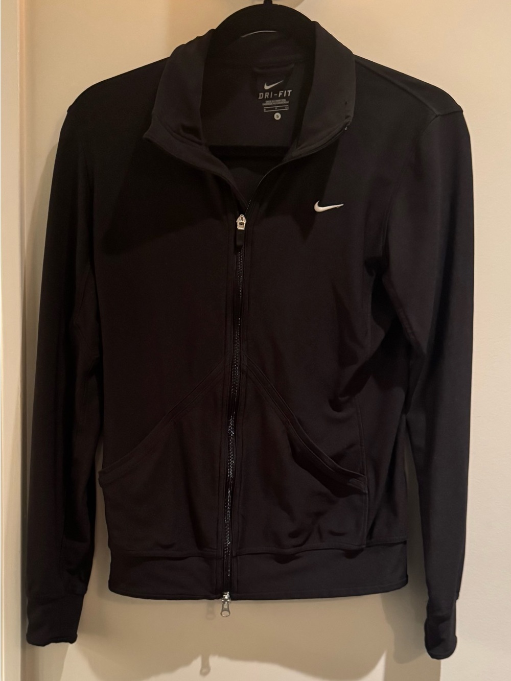Women’s Nike Dri-FIT Black Full-Zip Jacket- size s